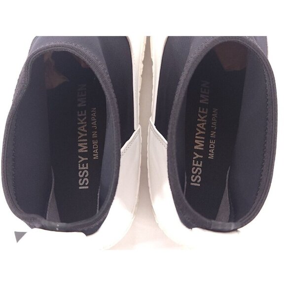 Issey Miyake Men White Vulcanized Mid-Top Sneakers 42 9 New - Picture 9 of 15